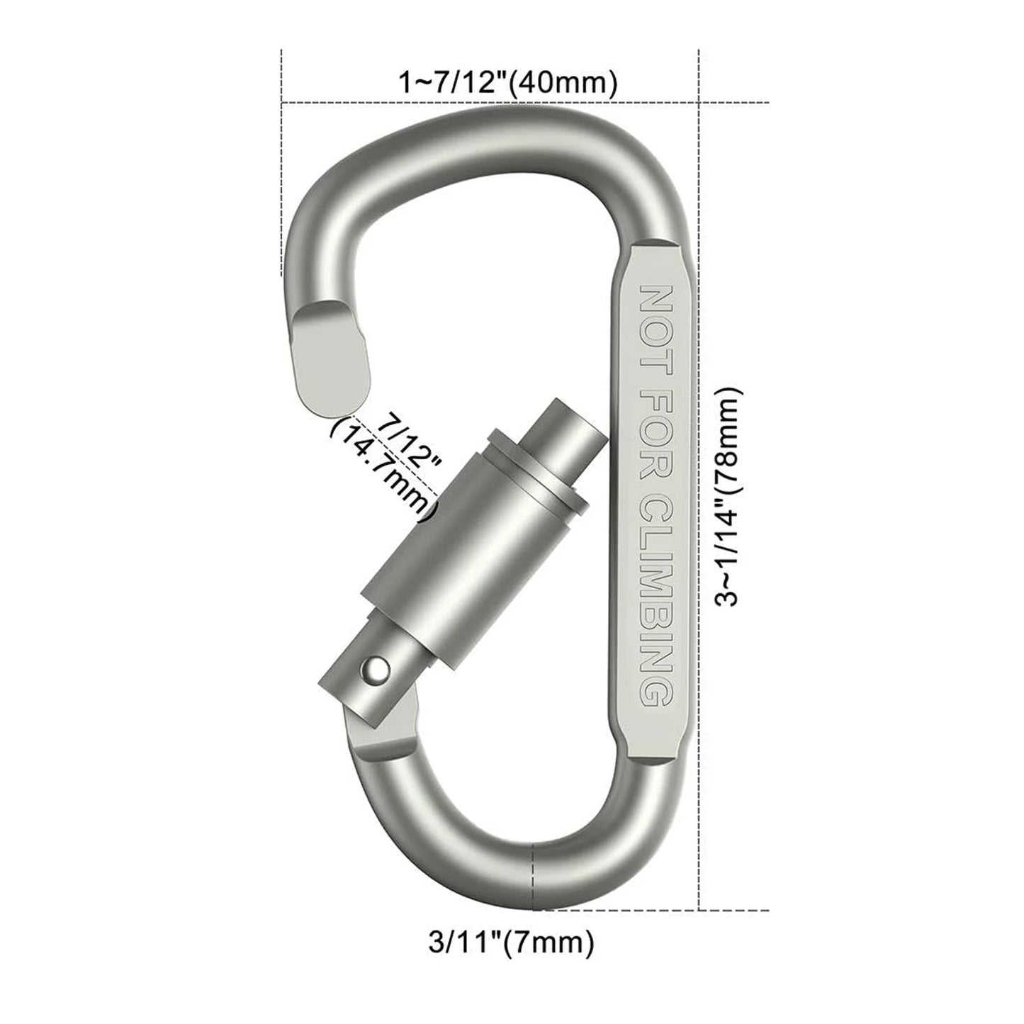 Carabiner Key Camping Survival EDC Outdoor Keychain Clip