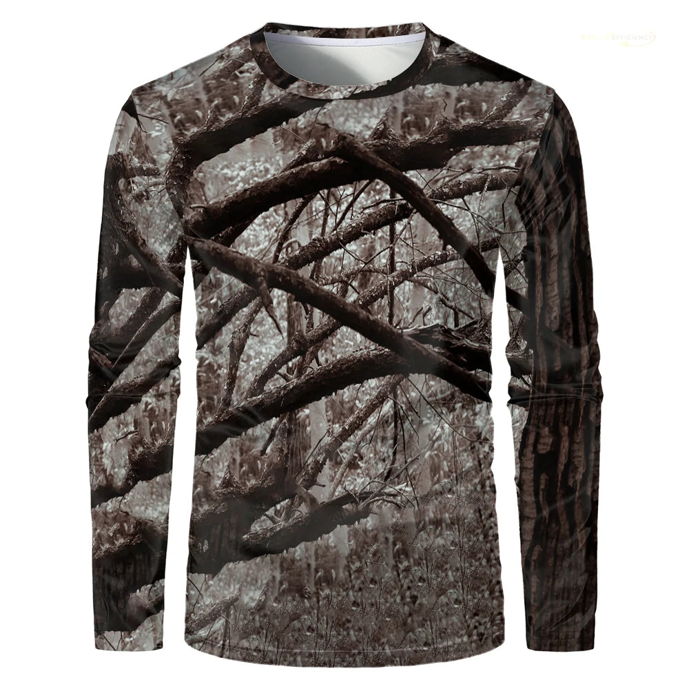Men Camouflage Forest Hunting T-shirt