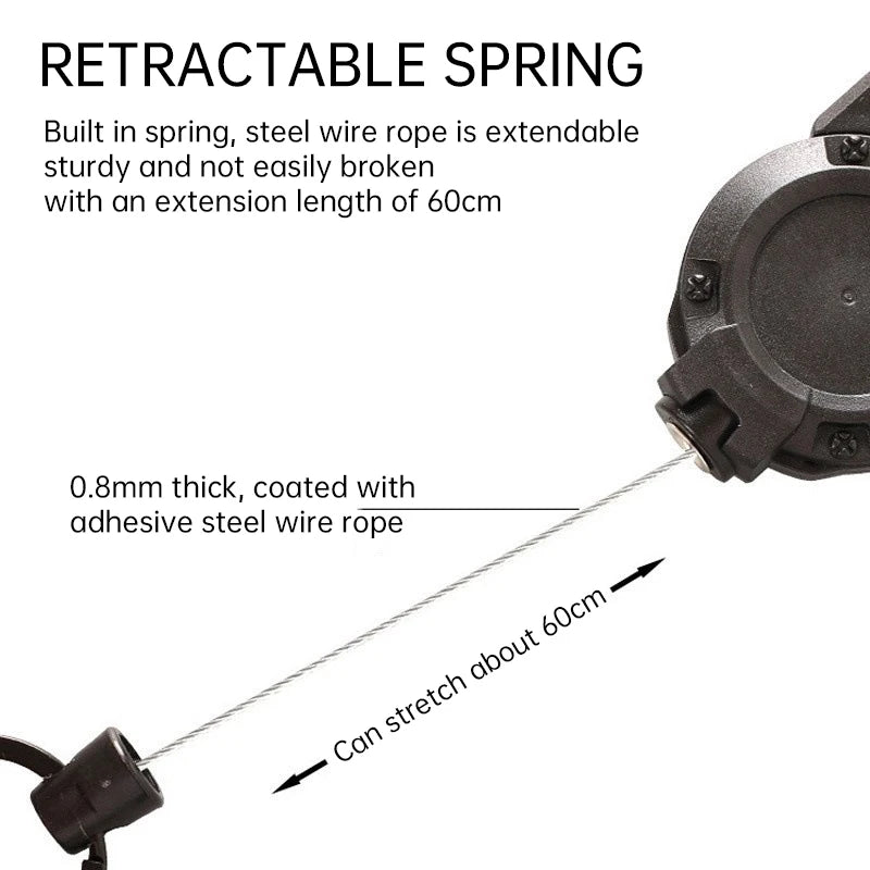 Mountaineering Buckle Outdoor Retractable Key Chain