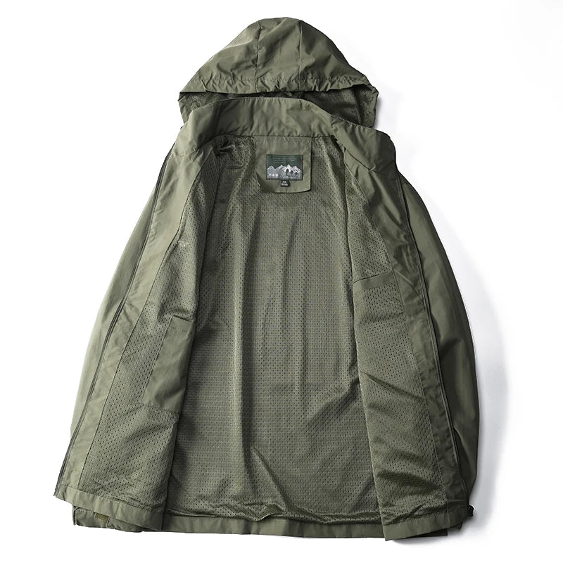 Waterproof Outdoor Hooded Coat Men Tactical Jacket