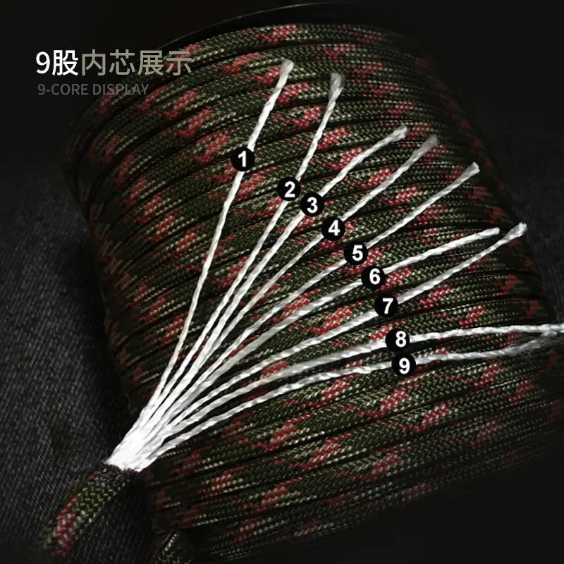 Military Standard 9-Core 4mm Paracord Rope