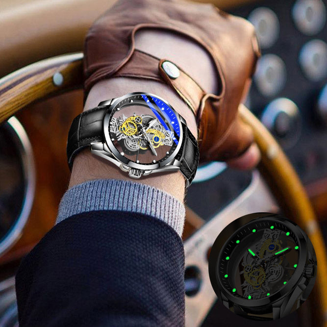 Automatic Quartz Skeleton Watch