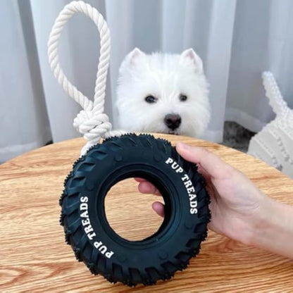 Durable Dog Toy Rubber Wheel