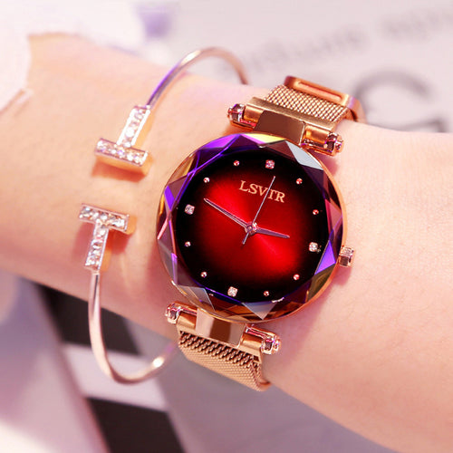 Rose Gold Diamond Ladies Starry Sky Magnet