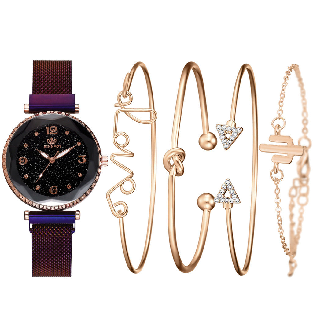 Starry Sky Magnet Buckle Fashion Bracelet Watch