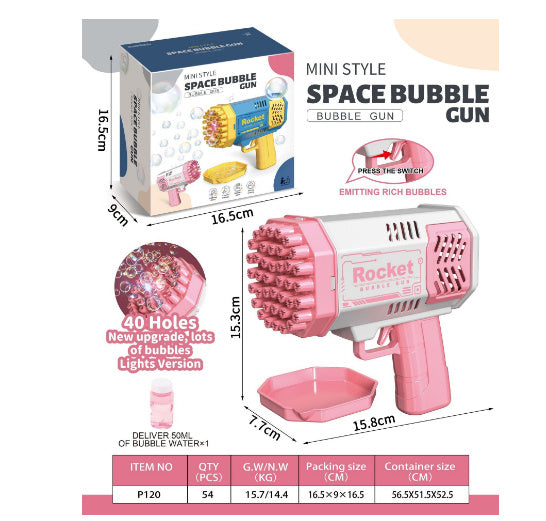 69 Holes Soap Bubbles Machine Gun