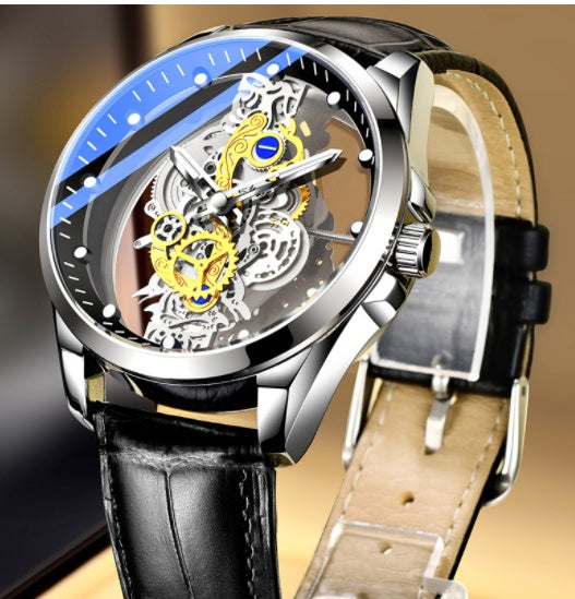 Automatic Quartz Skeleton Watch