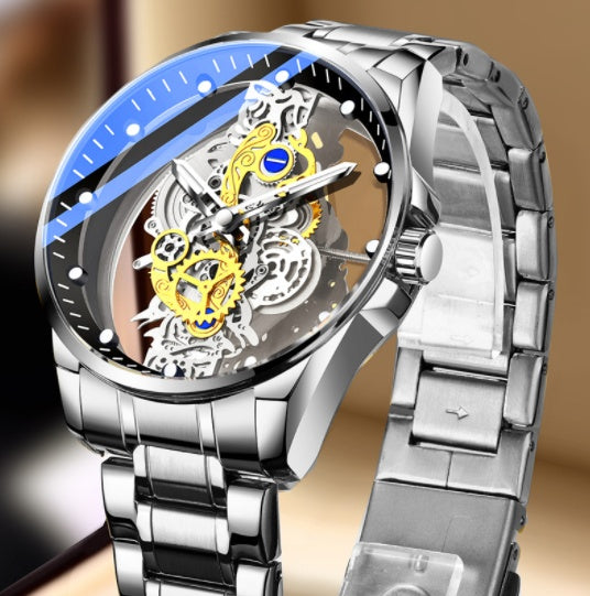 Automatic Quartz Skeleton Watch