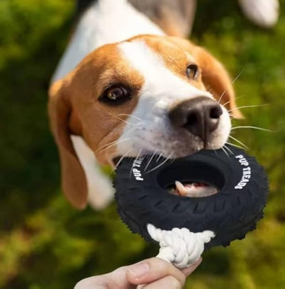 Durable Dog Toy Rubber Wheel
