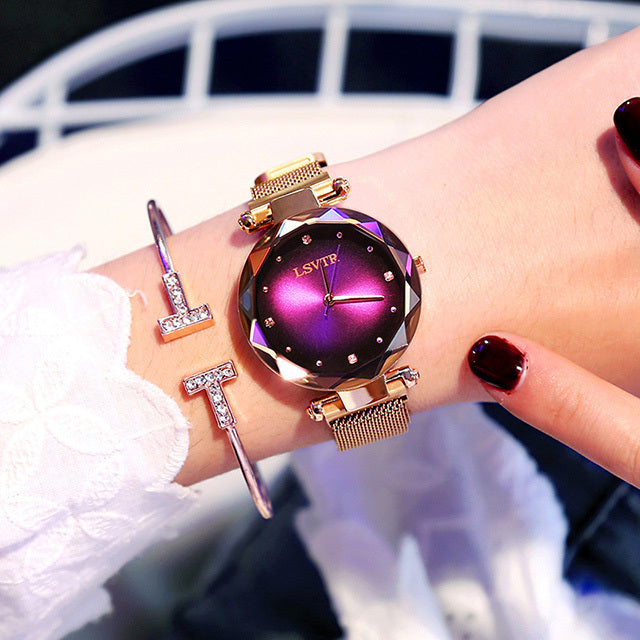 Rose Gold Diamond Ladies Starry Sky Magnet