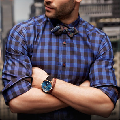 Men Luxury Leather Waterproof Watches