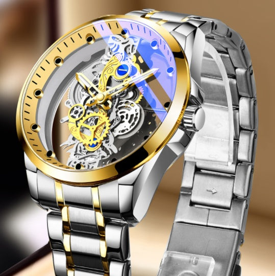 Automatic Quartz Skeleton Watch
