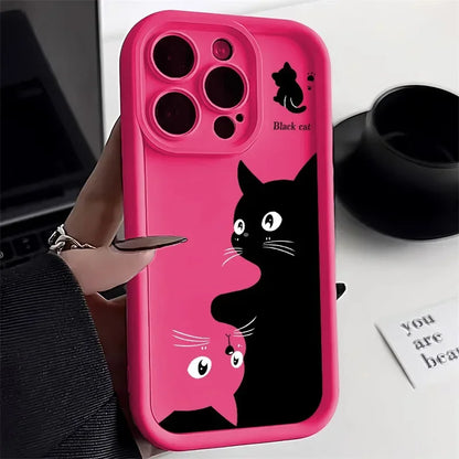 IPhone Cartoon Cat Soft Phone Case