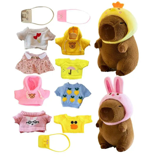 9 Inch Dress Up Capybara Plush Doll Toy