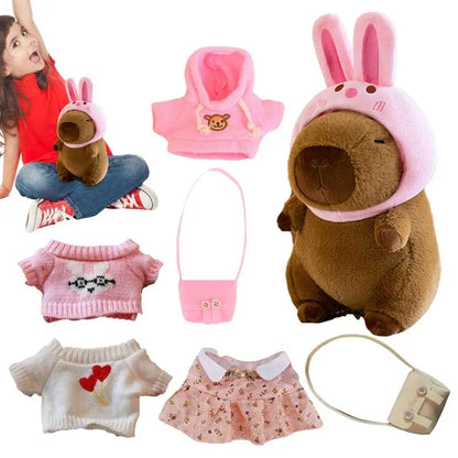 9 Inch Dress Up Capybara Plush Doll Toy
