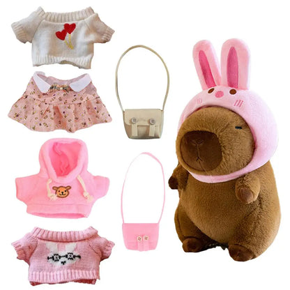 9 Inch Dress Up Capybara Plush Doll Toy