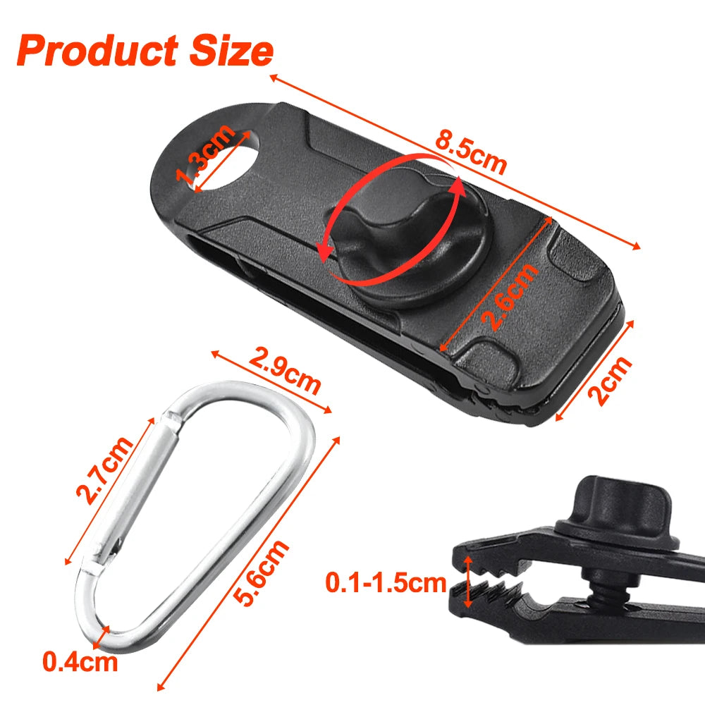 Camping Tarp Clips Clamp Canvas Heavy Duty Lock