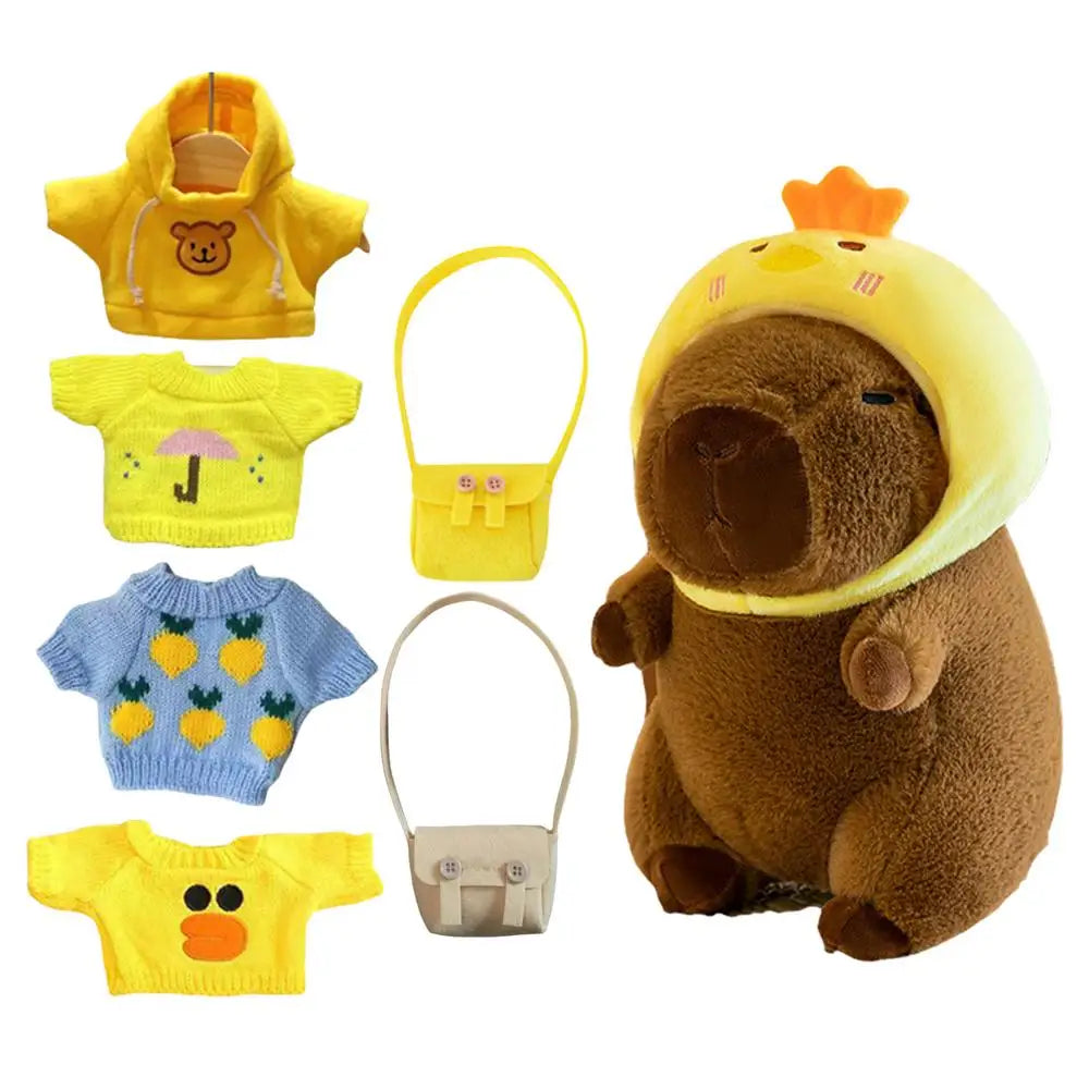 9 Inch Dress Up Capybara Plush Doll Toy