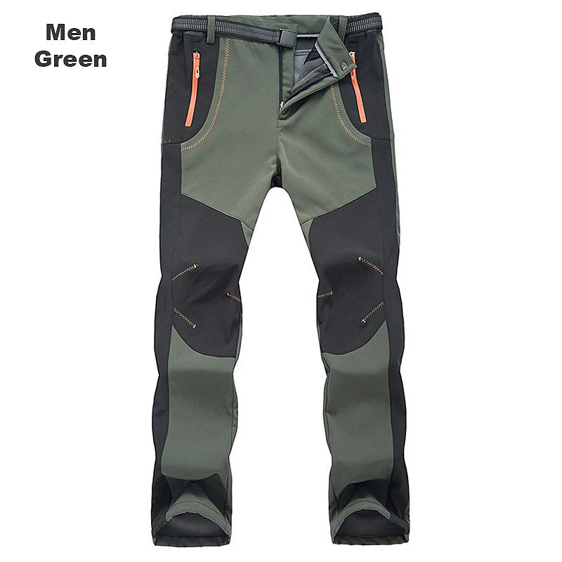 Thick Warm Fleece Waterproof Hiking  Pants