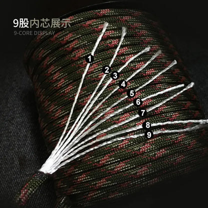 Military Standard 9-Core 4mm Paracord Rope