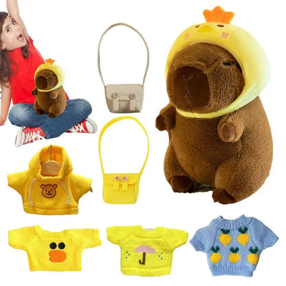 9 Inch Dress Up Capybara Plush Doll Toy