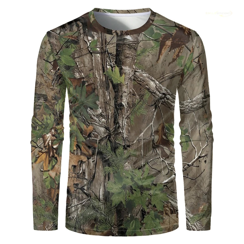 Men Camouflage Forest Hunting T-shirt