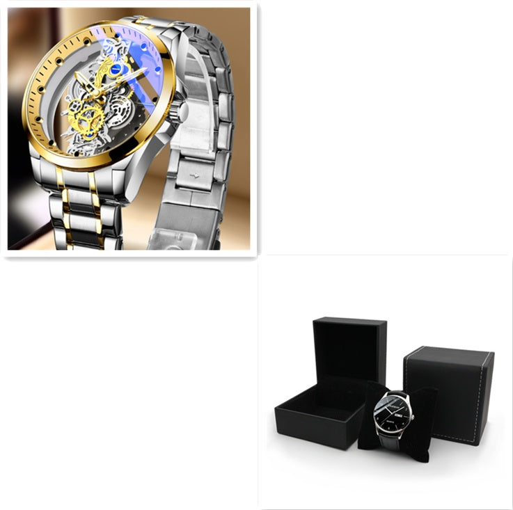 Automatic Quartz Skeleton Watch