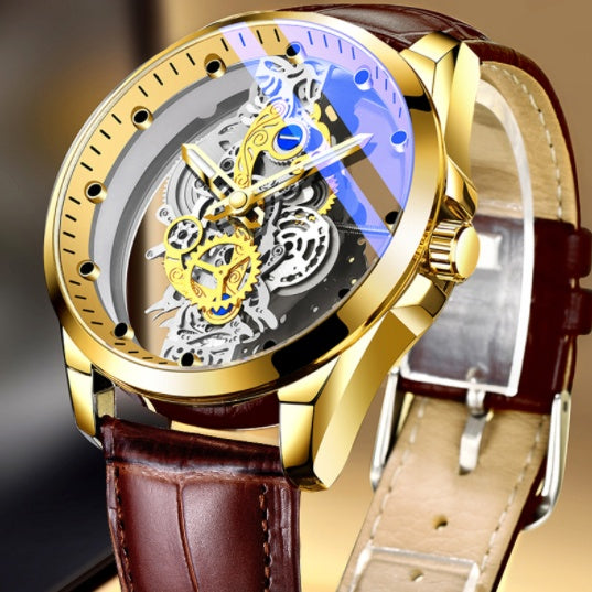 Automatic Quartz Skeleton Watch