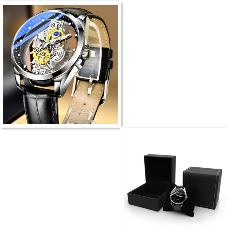 Automatic Quartz Skeleton Watch