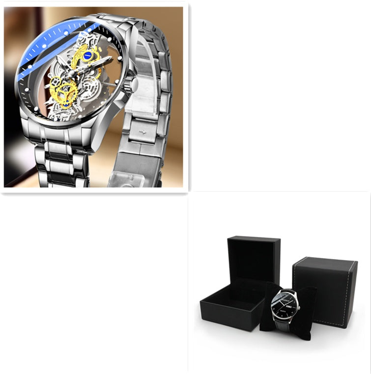 Automatic Quartz Skeleton Watch